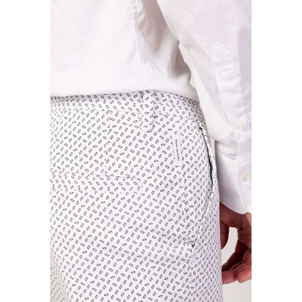 Armani Exchange White Cotton Bermuda AR-10995700008-W28