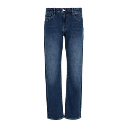 Armani Exchange Blue Cotton Skinny Jeans