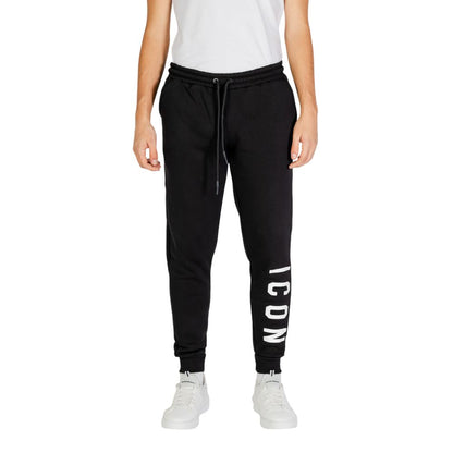 Icon Black And White Cotton Joggers (Workout Pants)