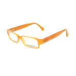 Ermenegildo Zegna Yellow Plastic Frames unisex glasses, size 51/15/135 mm, stylish plastic material eyewear in vibrant yellow color.