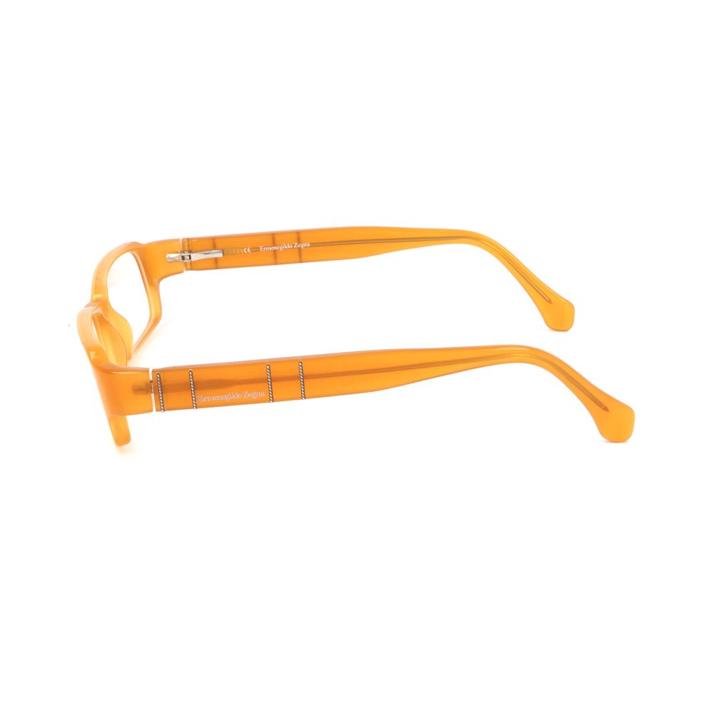 Side view of Ermenegildo Zegna Yellow Plastic Frames with detailed temple design, model VZ350406DS.