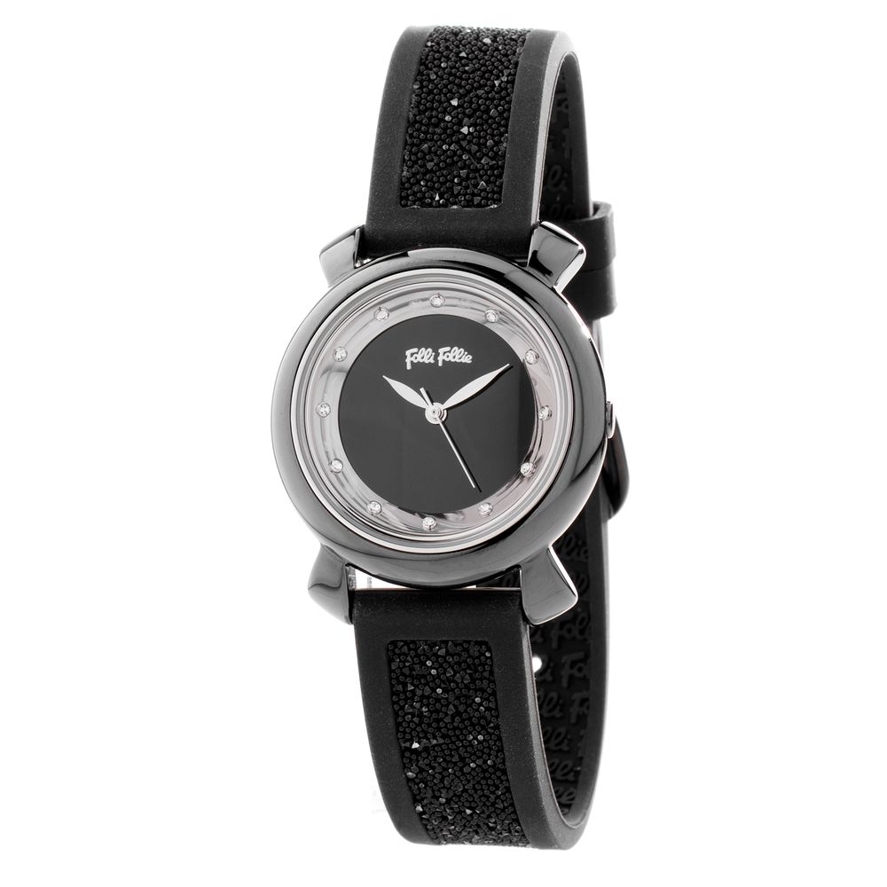 Folli Follie Black Plastic Dress Watch