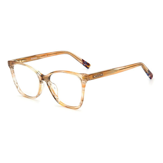 Missoni Bicolor Acetate Frames in beige and horn, women's glasses model MIS-0013-HR3 with 50/16/140mm dimensions.