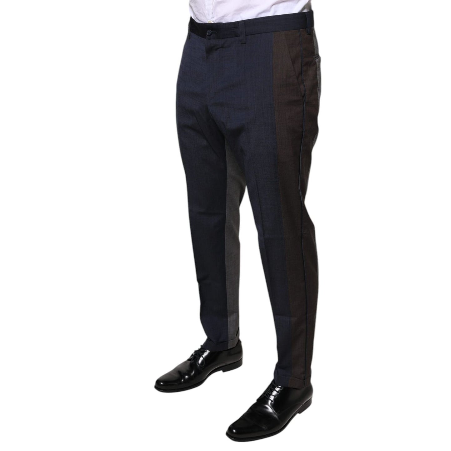 Dolce & Gabbana Black Cotton Wool Formal Dress Pants