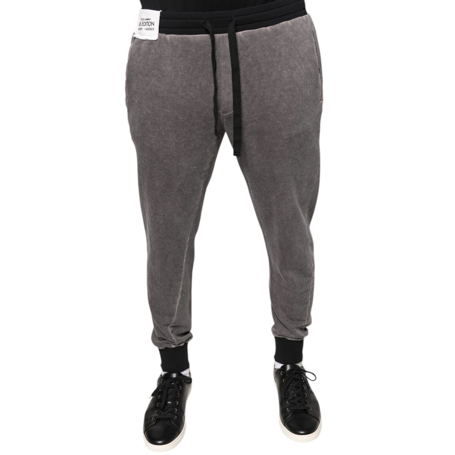 Dolce & Gabbana Gray Cotton Jogger Jogging Pants