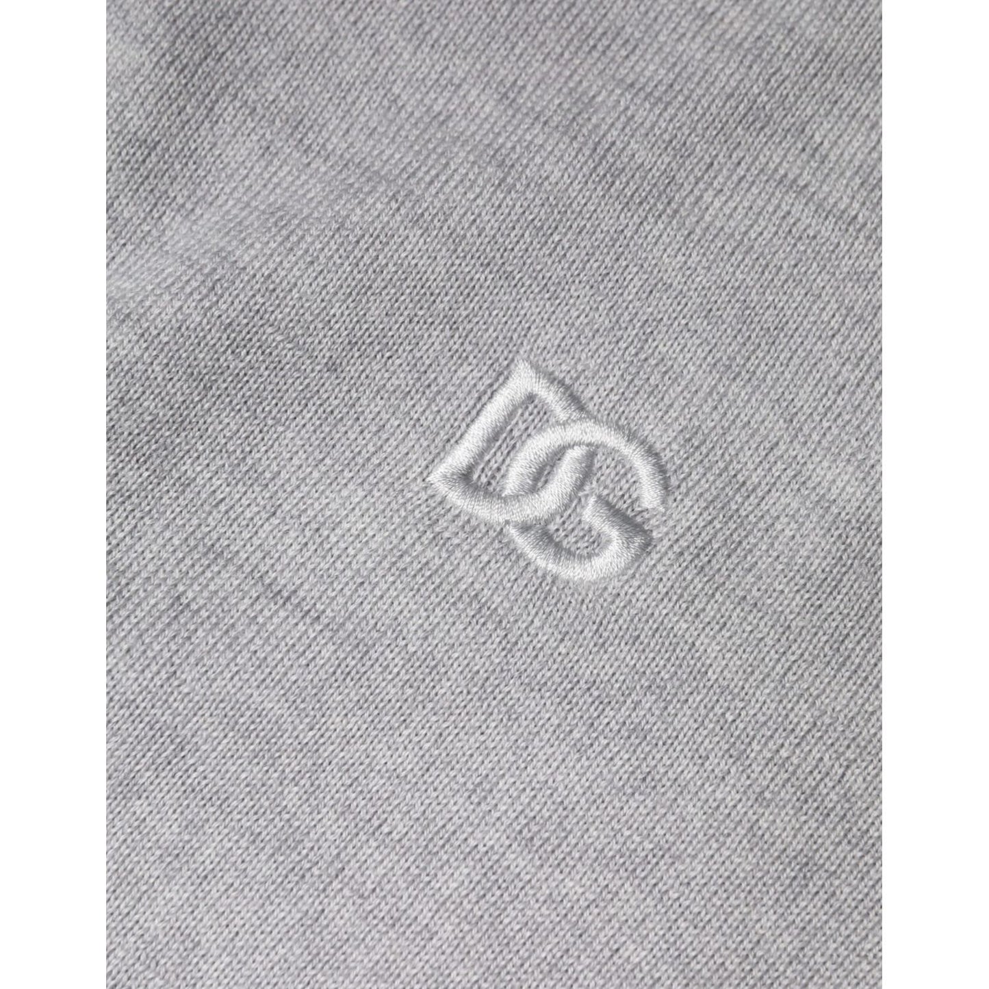 Dolce & Gabbana Light Gray Wool Crew Neck Pullover Sweater