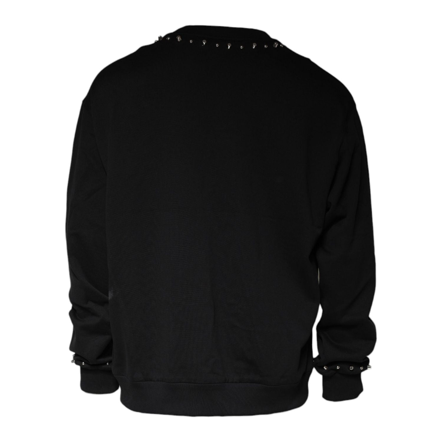 Dolce & Gabbana Black Logo Stud Pullover Sweatshirt Sweater