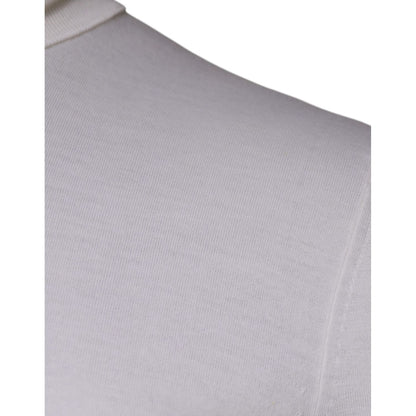 Dolce & Gabbana White Long Sleeve Turtleneck Men Pullover Sweater
