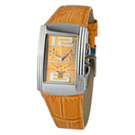 Chronotech Orange Leather Watch CHCT7018M07AC