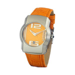 Chronotech Orange Leather Watch CHCT7279B07AC
