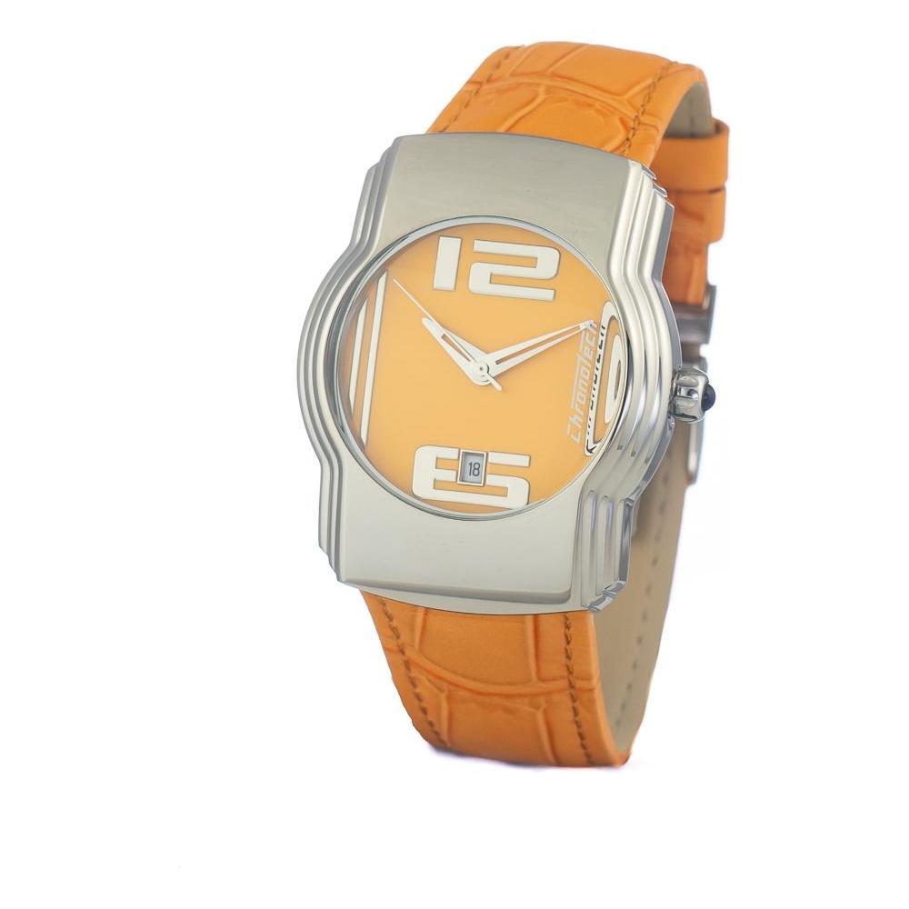 Chronotech Orange Leather Watch CHCT7279M07AC