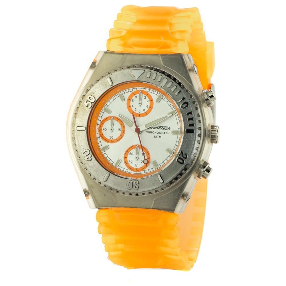 Chronotech Orange Rubber Watch CHCT728405AC