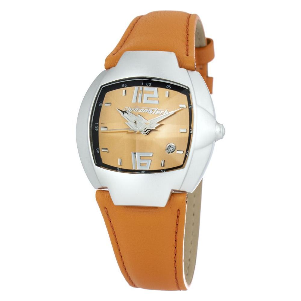 Chronotech Orange Leather Watch CHCT7305M03AC