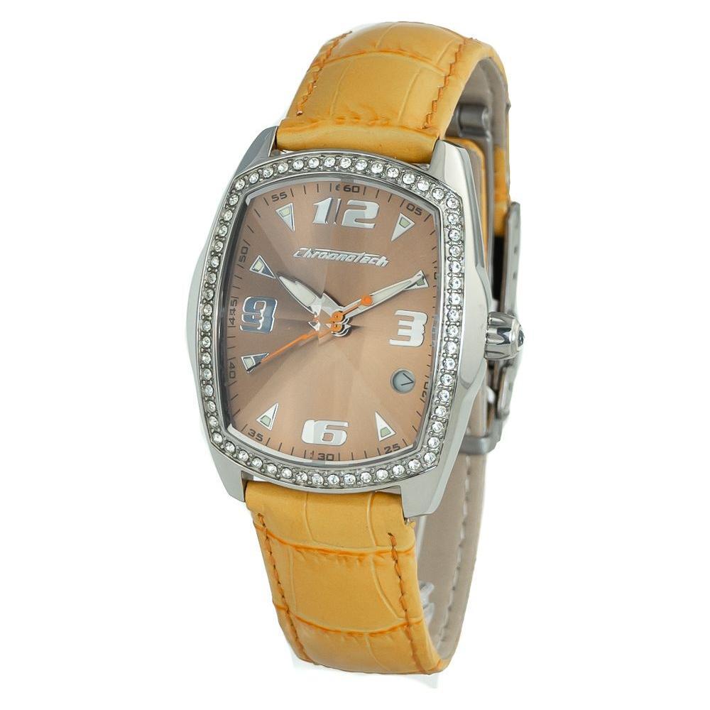 Chronotech Orange Leather Watch CHCT7504LS06AC