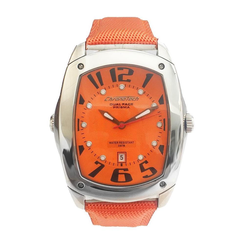 Chronotech Orange Leather Watch CHCT7696M04AC