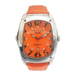 Chronotech Orange Leather Watch CHCT7696M04AC