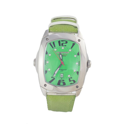Chronotech Green Leather Dress Watch