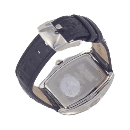 Chronotech Black Leather Watch
