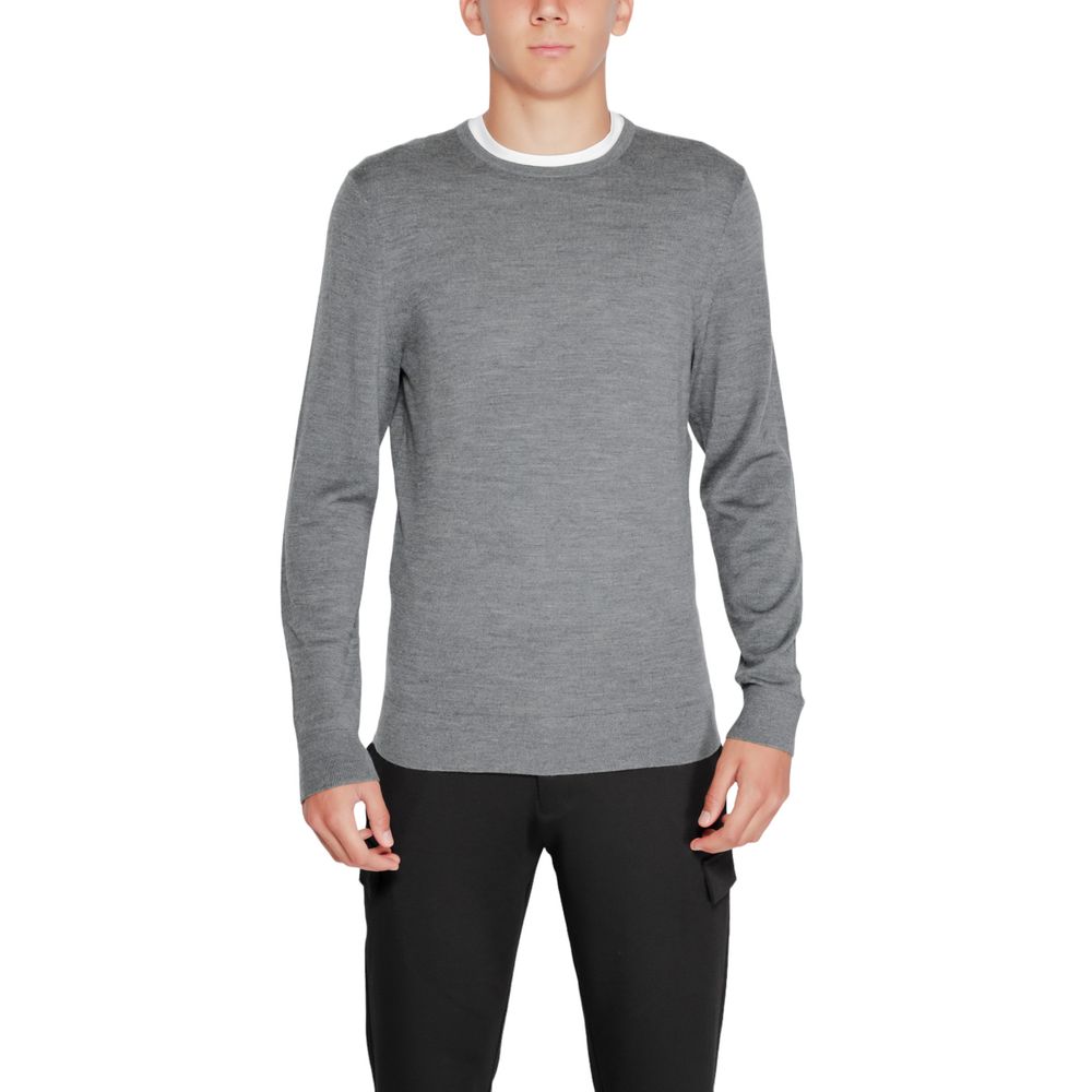 Calvin Klein Gray Recycled Wool Sweatshirt