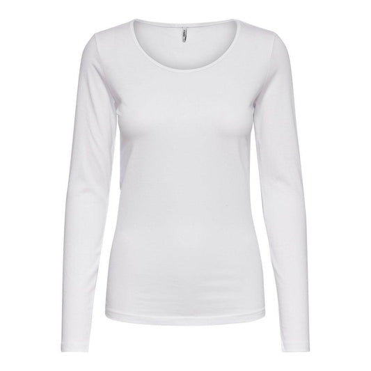 Only White Cotton Tops & T-Shirt Only Light Gray