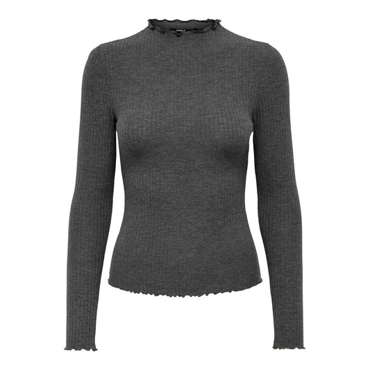 Only Gray Polyester Sweater Only Dark Slate Gray