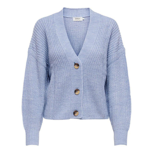 Only Blue Acrylic Cardigan Only Light Steel Blue