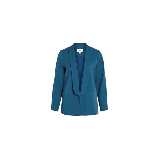 Vila Clothes Blue Polyester Suits & Blazer Vila Clothes Dark Slate Gray