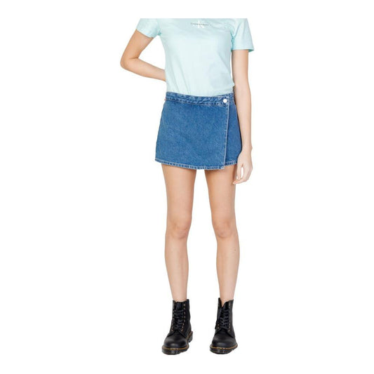 Calvin Klein Jeans Blue Cotton Short Calvin Klein Jeans Dark Slate Blue