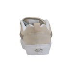 Vans Beige Leather Sneaker with durable rubber sole, perfect for style and comfort, back view.