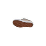 Sole view of Vans Beige Leather Sneaker showcasing durable rubber grip and design features.