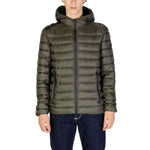 Gianni Lupo Green Polyamide Jackets & Coat for men, Fall/Winter collection, 100% polyamide, stylish green jacket with hood.