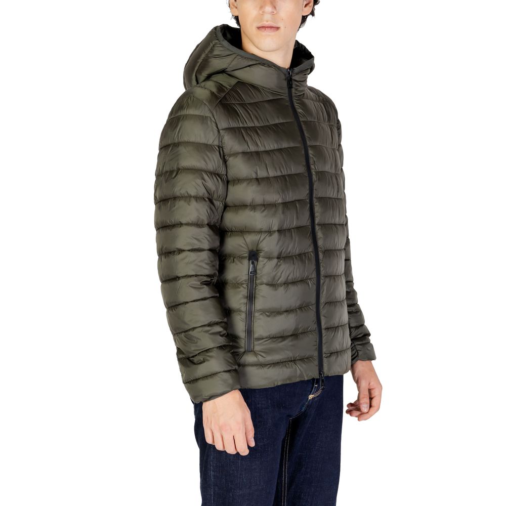 Gianni Lupo Green Polyamide Jackets & Coat for Men, Fall/Winter Collection, 100% Polyamide Material