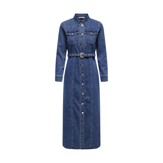 Only Blue Cotton Dress Only Dark Slate Gray