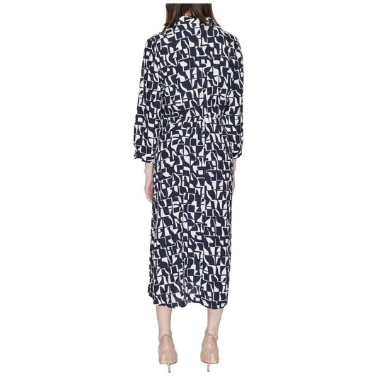 Street One Blue Viscose Dress Street One Light Gray