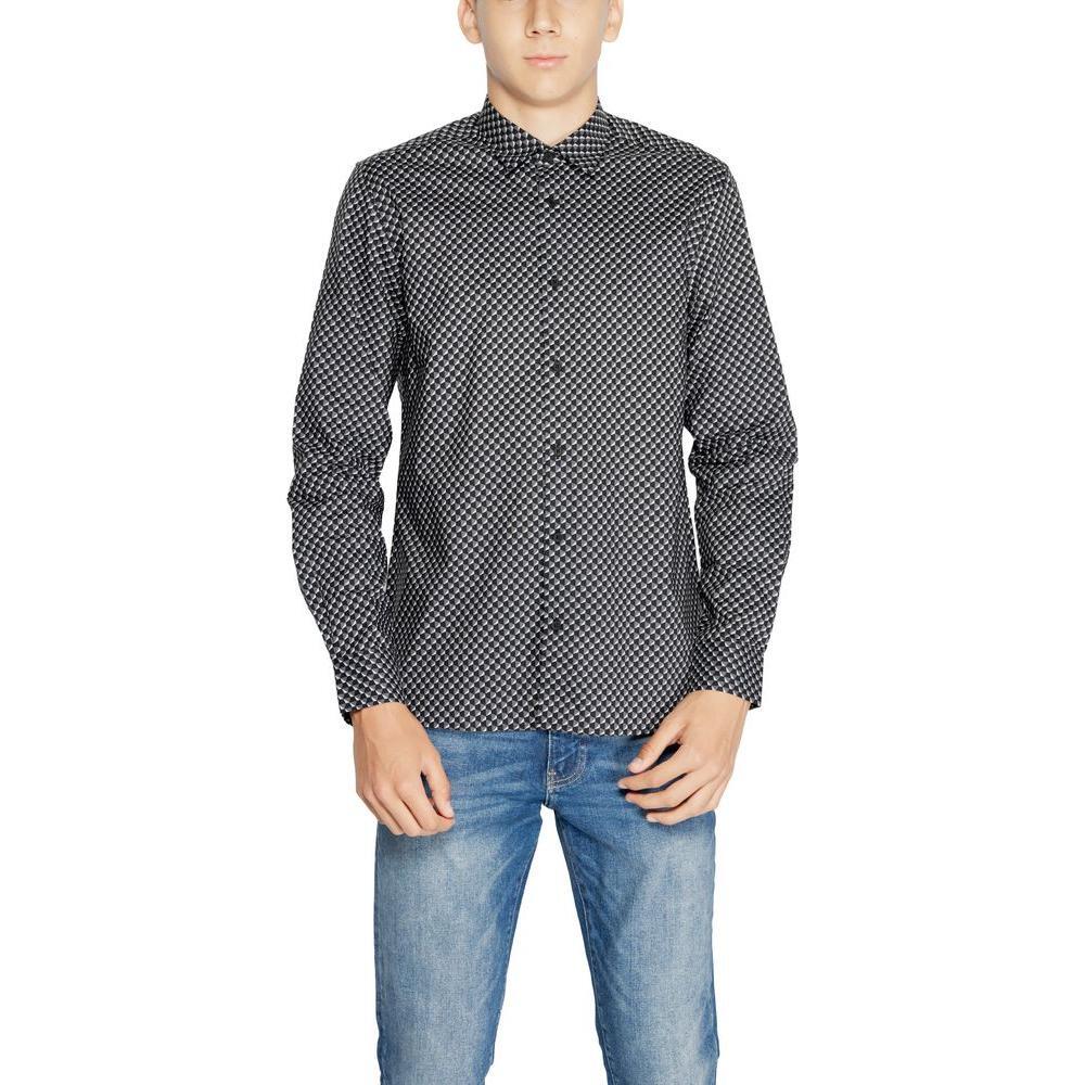 Antony Morato Gray Cotton Shirt AN-14637800153-IT46 | S