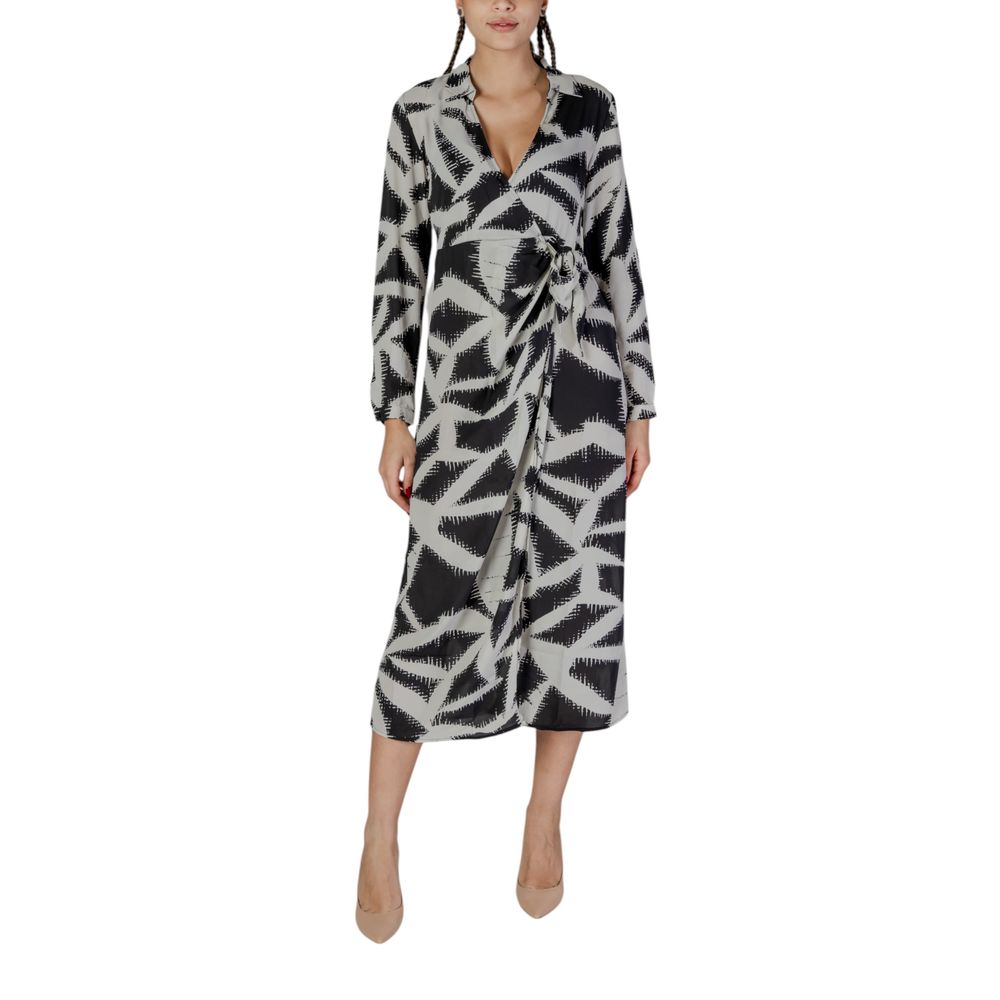 Jacqueline De Yong Black Recycled Polyester Long Dress