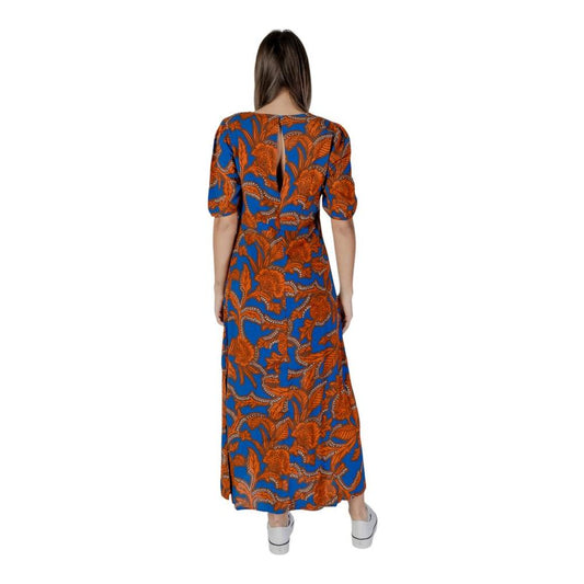B.Young Blue Viscose Dress B.Young Saddle Brown
