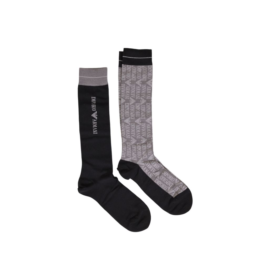 Emporio Armani Underwear Black Cotton Socks