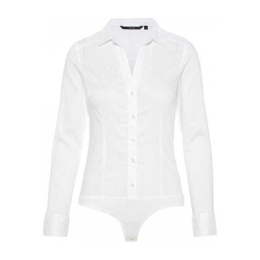 Vero Moda Cream Cotton Tops & T-Shirt Vero Moda White Smoke