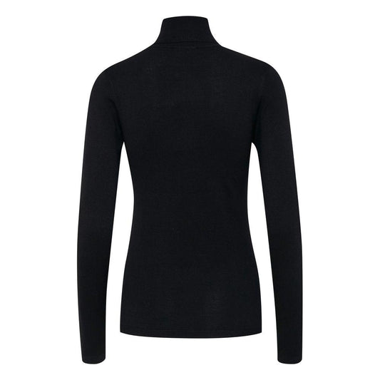 ICHI Black Viscose Sweater ICHI Black