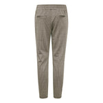Back view of ICHI Beige Polyester Pant highlighting the straight, tapered cut and elegant design for a refined, versatile look.