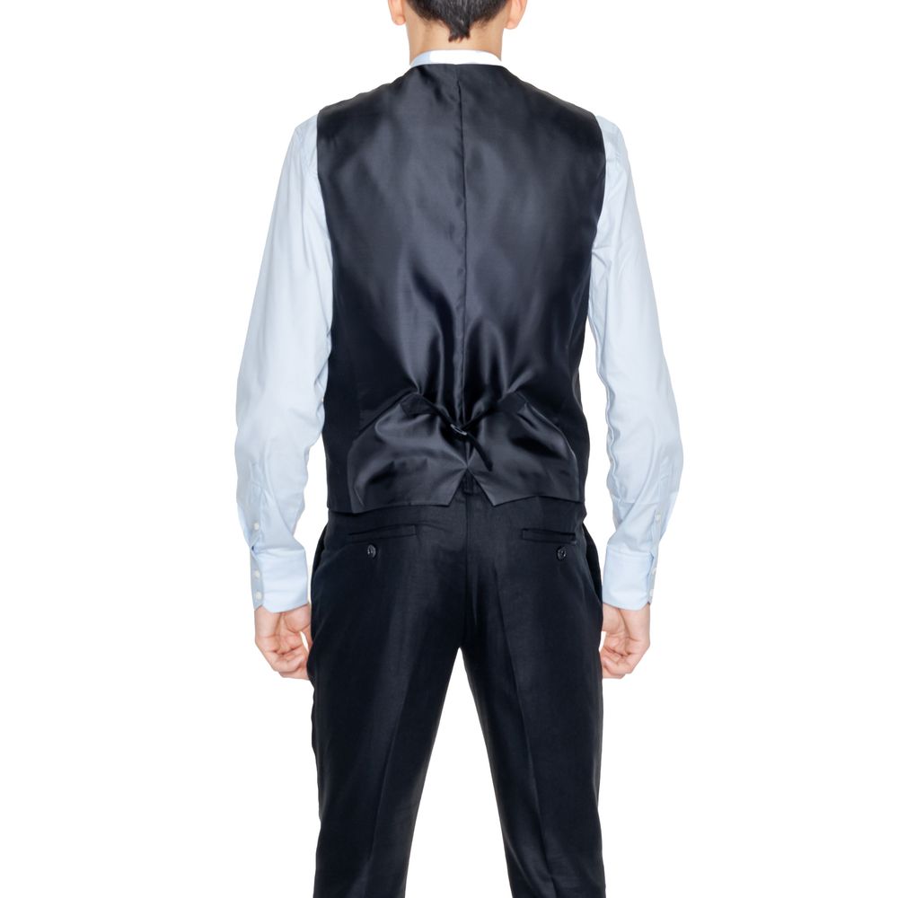 Antony Morato Black Linen Waistcoat