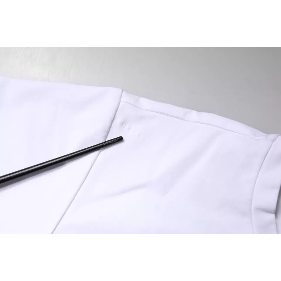 Dolce & Gabbana White Red Lips Print Cotton T-shirt