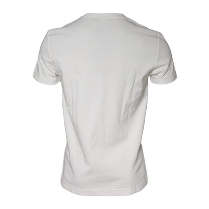 Dolce & Gabbana White Bandana Print Cotton Short Sleeves T-shirt