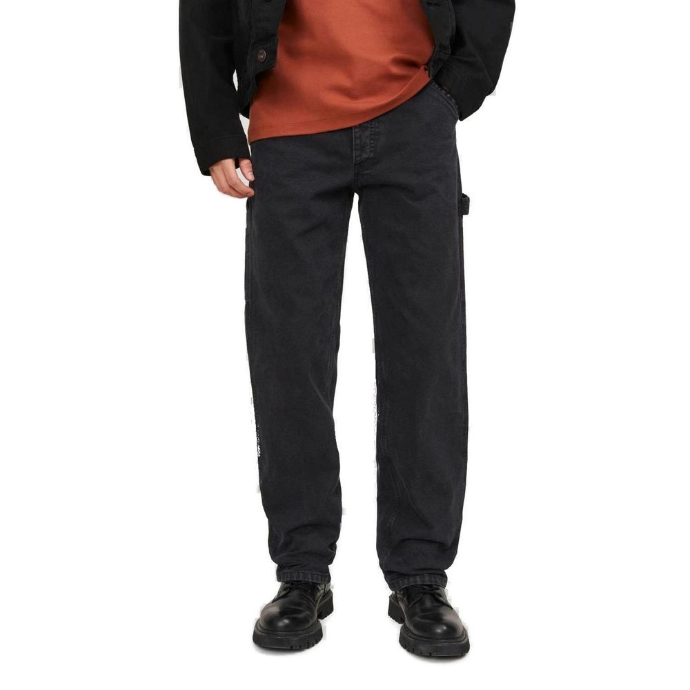 Jack Jones Black Cotton Relaxed Fit Jeans