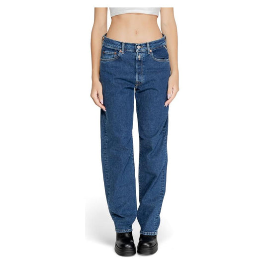 Replay Blue Cotton Jeans & Pant Replay Light Gray
