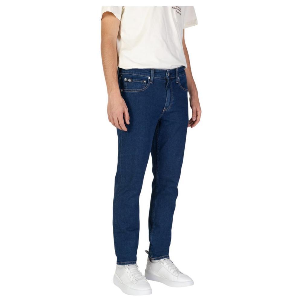 Calvin Klein Jeans Blue Cotton Slim Fit Jean