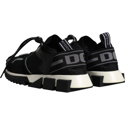 Dolce & Gabbana Black White Logo Sorrento Mens Sneakers Shoes