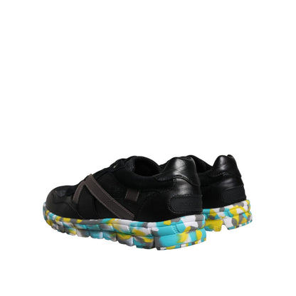 Dolce & Gabbana Black Polyester Low Top Men Sneakers Shoes