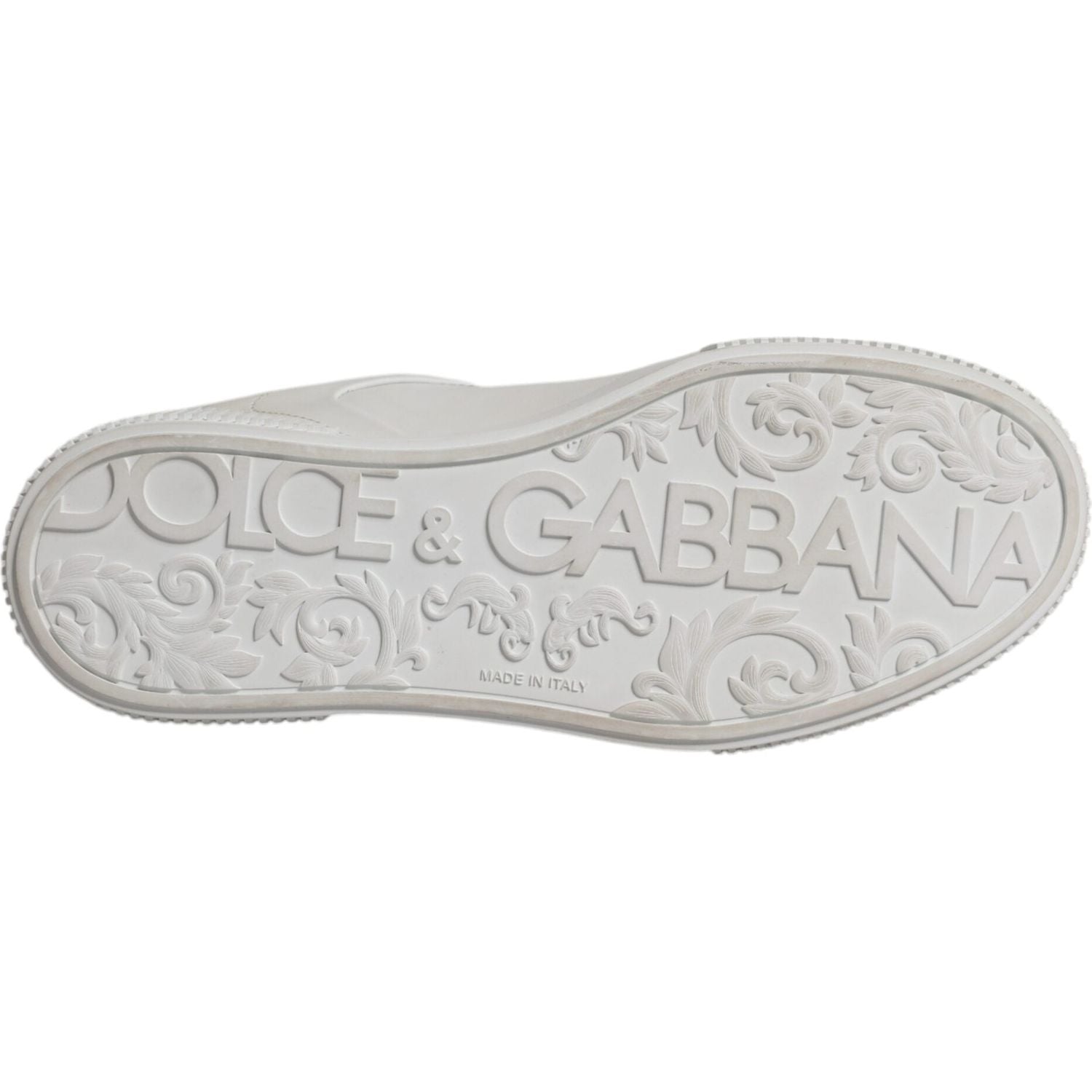 Dolce & Gabbana White Miami Leather Low Top Sneakers Shoes